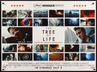 1h181 TREE OF LIFE advance DS British quad '11 Terrence Malick, Brad Pitt, Sean Penn!
