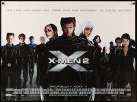 1h192 X-MEN 2 advance British quad '03 Marvel Comics, Halle Berry, Hugh Jackman, Ian McKellen!