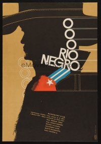 1h465 BLACK RIVER Czech 11x16 '78 Manuel Perez's Rio Negro, cool artwork by Konopiska!