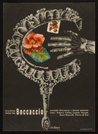 1h467 BOCCACCIO '70 Czech 11x16 '63 Fellini, De Sica, Visconti, Monicelli, different Teissig art!