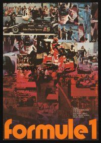 1h517 SPEED FEVER Czech 11x16 '78 different Formula One racing montage by Jan S. Tomanek!