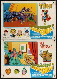 1h073 I SUPEREROI DI SUPER GULP 4 Italian photobustas '79 Marvel & DC Comics superheroes!