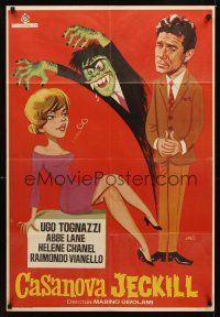 1h219 MY FRIEND DR. JEKYLL Spanish '67 Ugo Tognazzi, wacky art of drooling monster & sexy girl!