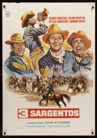 1h224 SERGEANTS 3 Spanish R78 John Sturges, Frank Sinatra, Rat Pack parody of Gunga Din!