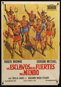 1h225 SEVEN SLAVES AGAINST THE WORLD Spanish '69 art of the terrifying wolf's head gladiators!
