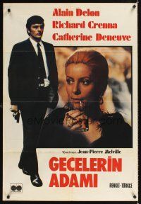 1h028 DIRTY MONEY Turkish '72 Melville's Un Flic, Alain Delon, Catherine Deneuve!