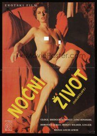 1h367 NIGHTLIFE Yugoslavian '83 sexy naked Bridgette Monet, an erotic look at business of pleasure