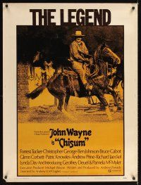 1j236 CHISUM 30x40 '70 Andrew V. McLaglen, Forrest Tucker, The Legend big John Wayne!