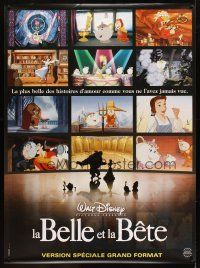 1j110 BEAUTY & THE BEAST French 1p R02 Walt Disney cartoon classic, cool art of cast!