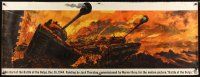 1j144 BATTLE OF THE BULGE paper banner '66 Henry Fonda, Robert Shaw, cool Jack Thurston tank art!