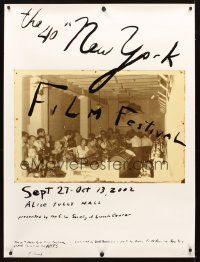 1j198 40TH NEW YORK FILM FESTIVAL film festival poster '02 great image from busy diner!