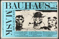 1j124 BAUHAUS: MASK 41x61 English music poster '81 early goth, cool art of the band!