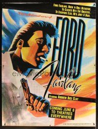 1j205 ADVENTURES OF FORD FAIRLANE vinyl banner '90 cool artwork of Andrew Dice Clay!