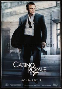 1j209 CASINO ROYALE DS vinyl banner '06 cool image of Daniel Craig as James Bond!