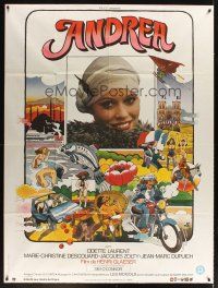 1k540 ANDREA French 1p '76 pardy of Emmanuelle, great artwork montage with naked women!
