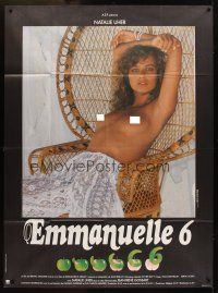 1k615 EMMANUELLE 6 French 1p '88 Roger Corman, close up of sexy topless Natalie Uher!