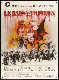 1k624 FEARLESS VAMPIRE KILLERS French 1p '68 Roman Polanski, wacky vampire art by Clement Hurel!