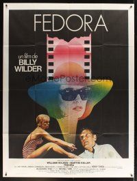 1k625 FEDORA French 1p '78 Billy Wilder directed, William Holden, cool art of Marthe Keller!