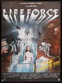 1k692 LIFEFORCE French 1p '85 Tobe Hooper space vampires, cool different art by Gilbert Raffin!