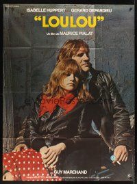 1k695 LOULOU French 1p '80 great close-up of Gerard Depardieu & Isabelle Huppert!