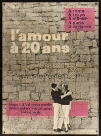 1k696 LOVE AT TWENTY French 1p '62 Truffaut, Wajda, Ophuls, Rossellini & Ishihara look at love!