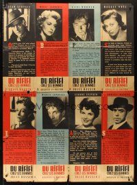 1k751 RIFIFI style B French 1p '55 Jules Dassin's Du rififi chez les hommes, cool portraits of top stars!