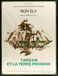 1k796 TARZAN ET LA TERRE PROMISE French 1p '75 from the TV series starring Ron Ely!