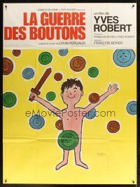 1k824 WAR OF THE BUTTONS French 1p R1980 La Guerre des Boutons, great artwork by Savignac!
