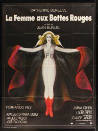 1k835 WOMAN WITH RED BOOTS French 1p '74 Juan Luis Bunuel, different Landi art of Catherine Deneuve