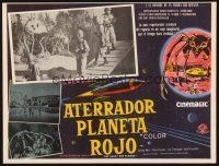 1k279 ANGRY RED PLANET Mexican LC '60 great artwork of gigantic drooling bat-rat-spider creature!
