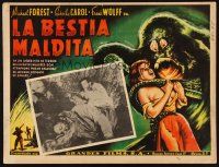 1k284 BEAST FROM HAUNTED CAVE Mexican LC '59 Roger Corman, best art of monster with victim!