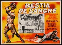 1k286 BEAST OF BLOOD Mexican LC R70s Eddie Romero, great art of zombie ripping own head off!