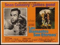 1k310 DIAMONDS ARE FOREVER Mexican LC '71 art of Sean Connery as James Bond + with Jill St. John!
