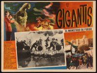 1k328 GIGANTIS THE FIRE MONSTER Mexican LC '59 Godzilla & Angurus, rubbery monsters!