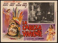 1k346 LA CABEZA VIVIENTE Mexican LC '63 great border artwork of The Living Head!