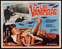 1k415 VAMPYROS LESBOS Mexican LC '71 Jess Franco, wild different border art of Lesbian Vampires!