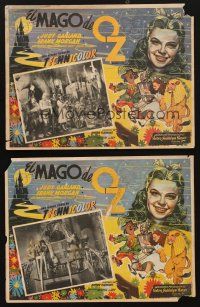 1k494 WIZARD OF OZ 2 Mexican LCs R50s Judy Garland all-time classic, wonderful border art!