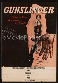 1k203 GUNSLINGER pressbook '56 Roger Corman directed, sexy Beverly Garland, cool art!