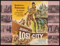 1k213 JOURNEY TO THE LOST CITY pressbook '60 directed by Fritz Lang, art of sexy Debra Paget!