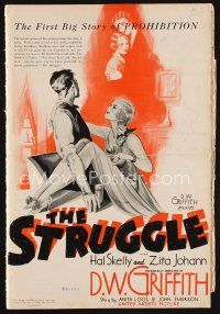1k257 STRUGGLE pressbook '31 D.W. Griffith's first big story of Prohibition!