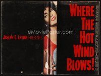 1k268 WHERE THE HOT WIND BLOWS pressbook '60 Jules Dassin's La Legge, art of sexy Gina Lollobrigida!