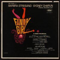 1k053 FUNNY GIRL stage play soundtrack record '64 Garson Kanin, Barbara Streisand on Broadway!