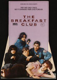 1k049 BREAKFAST CLUB video standee '85 John Hughes, Emilio Estevez, Molly Ringwald, cult classic!