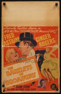 1k089 BARKLEYS OF BROADWAY WC '49 artwork of Fred Astaire & Ginger Rogers dancing!