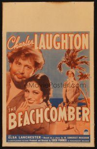 1k091 BEACHCOMBER WC '38 Charles Laughton, Elsa Lanchester, W. Somerset Maugham