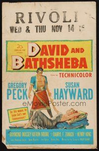 1k106 DAVID & BATHSHEBA WC '51 Gregory Peck broke God's commandment for sexy Susan Hayward
