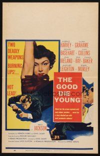 1k117 GOOD DIE YOUNG WC '54 sexy Gloria Grahame has 2 deadly weapons, burning lips & hot lead!