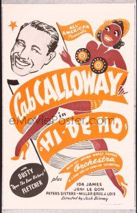1k121 HI-DE-HO REPRO WC '70s Cab Calloway & Orchestra, wonderful artwork!