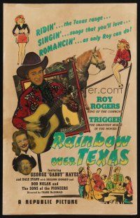 1k142 RAINBOW OVER TEXAS WC '46 Roy Rogers playing guitar, Dale Evans & Trigger!