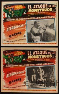 1k454 ATTACK OF THE CRAB MONSTERS 4 Mexican LCs '57 Roger Corman, Richard Garland, sci-fi horror!